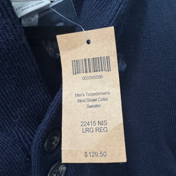 Duluth Trading Men’s Torpedoman’s Wool Shawl Collar Sweater - Picture 4 of 5